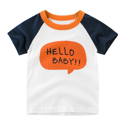 

Baby Boys T-shirt Summer Children Letter Print Cotton T-shirts Casual Tops Clothes for Kids Boys T-Shirts 0-6Y Arrival