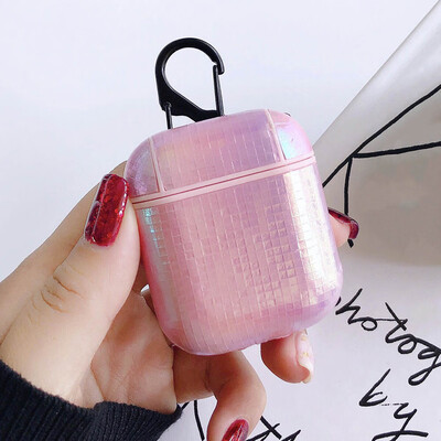 

Colorful Mosaic Silicone Case For Airpods Shockproof Waterproof Protective Cover Apple Airpods With Carabiner HookNo Airpods