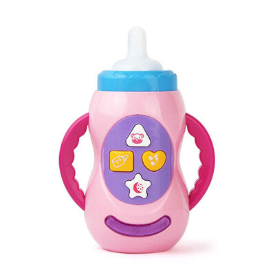 

Baby Kids Sound Music Light Milk Bottle Learning Musical Feeding Bottle Toys Random