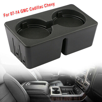 

For GMC Cadillac Chevrolet 2007-2014 Center Console Dual Cup Holder Insert Black