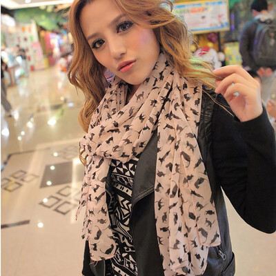 

Gobestart Fashion Women Little Cat Long Soft Wrap Scarf Shawl Scarf
