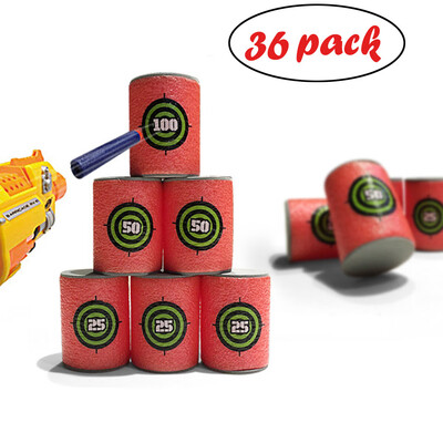 

YIWULABullet Darts EVA Soft Bullet Target for NERF N-Strike Blasters Pack of 36pcs