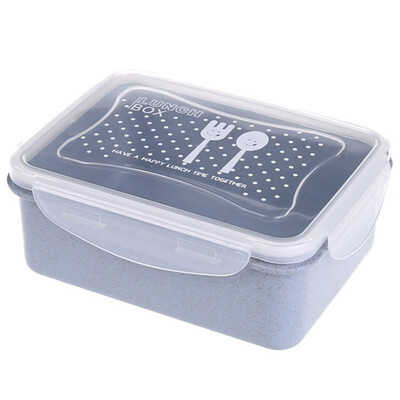 

1Pc Kid Adult Wheat Straw Lunch Box Food Container Storage Boxes