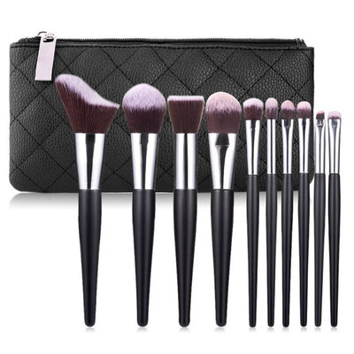 

10pcs Wave Types Makeup Brush Set Loose Powder Brush Eyeshadow Brush Blush Brush Kit