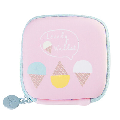 

Gobestart Storage Bag Fresh Style Cartoon Pattern Portable USB Cable Earphone Storage Bag