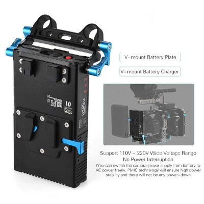 

FOTGA DP500III 2 in 1 V-mount Battery Plate Adapter Charger w 15mm Rod Clamp for Canon Nikon Sony Camera Camcorder Video Studio