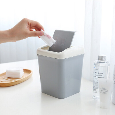 

〖Follure〗2018 New Mini Desktops Mini Creative Covered Kitchen Living Room Trash Can