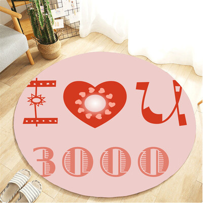 

Toponeto I Love You Three Thousand Text Carpet Childrens Room Home Decoration