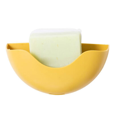 

Punch-Free Soap Box Plastic Drain Soap Holder Kitchen Bathroom Wall-Mounted Storage Box