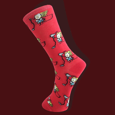 

Fashion Avenger Cotton Cartoon Super Hero Women Casual Male Mid Stockings