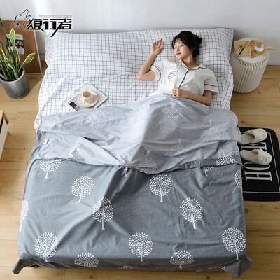 

Wolf walker dirty sleeping bag cotton portable travel tourist hotel hotel anti-dirty sheets adult indoor happiness tree 200230cm LXZ-2033