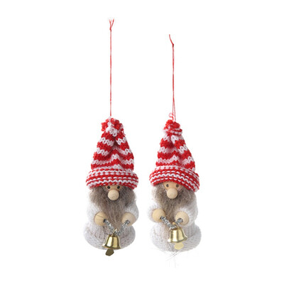 

Cute Knitted Wooden Christmas Doll Pendant Christmas Tree Decorations for Home Wooden Xmas Tree Ornaments Xmas Gift for Kids