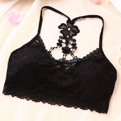 

Y-line Strap Sexy Bra Women Black White Lace Bralette Padded Wireless Bra Plus Size Underwear Seamless Push Up Bras for Women