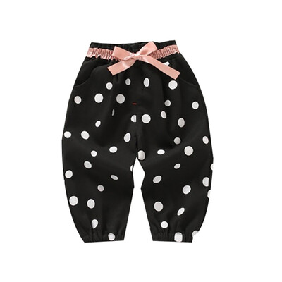 

Wear Autumn Baby Girls Clothes Kids Pants Dot Polka Bow Casual Trousers Princess Long Pant