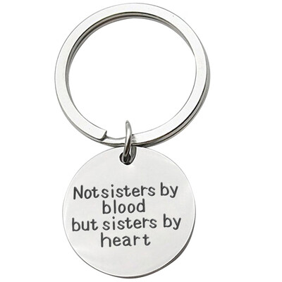 

1Pc Not Sister By BloodBut Sister By Heart Keychain Friendship Keychain Car Key Holder