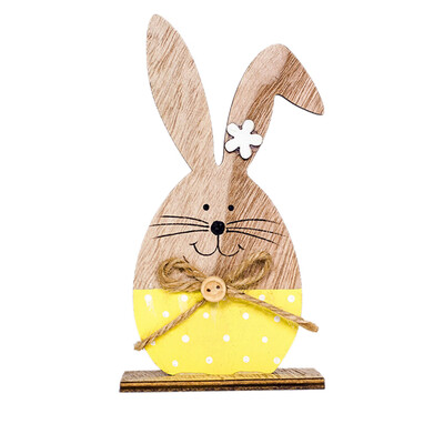 

Gobestart Easter Decorations Wooden Rabbit Shapes Ornaments Craft Gifts