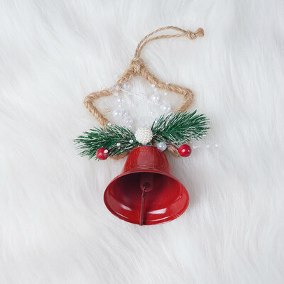 

Christmas Tree Bell Pendant New Year Cute Ornaments Christmas Bells Wrought Iron Painted Bells Hanging
