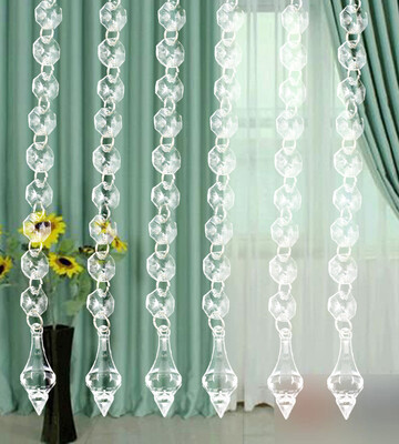 

Gobestart DIY Wedding Decor Diamond Curtain Acrylic Crystal Beaded Curtain