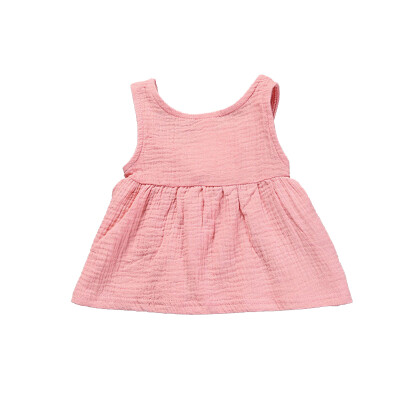 

New Summer Children Baby Girls Casual Sleeveless Solid Print Tops VestShorts Suits Costume Set