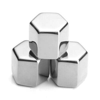 

Toponeto Stainless Steel Ice Cubes Reusable Metal Chilling Stones with Whisky Keep Cold