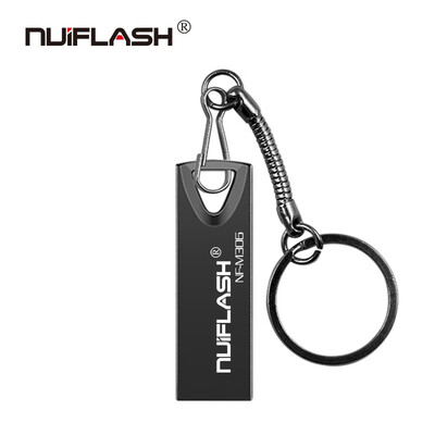 

usb flash drive 64GB 32GB 16GB 8GB 4GB pen drive pendrive waterproof metal silver u disk memoria cel usb stick gift KEY RING