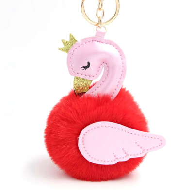 

Plush Key Ring Lovely Plush Swan Key Chain Backpack Bag Pendant Car Key Buckle Keychain Hanging Pendant