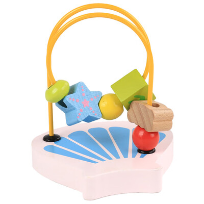 

Siaonvr Educational Baby Kids Wooden Around Beads Toy Toddler Infant Intelligence Toys