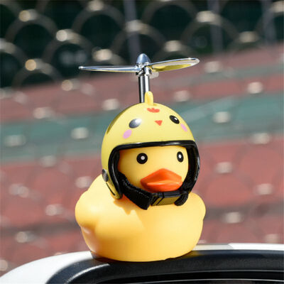 

New Arrival Cartoon Yellow Silica Gel Little Duck Shape Car Decoration 12 Zodiac Duck Head Car Accessories