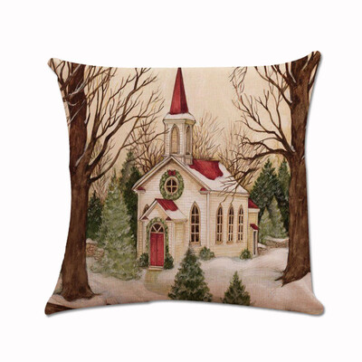 

JPGIF Christmas Xmas Santa Claus Cushion Cover Pillow Case Square Car Home Decor