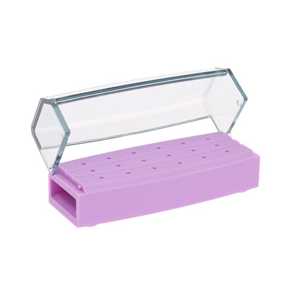 

18 Holes Nail Art Drill Grinding Head Bit Holder Display Storage Box Nail Drill Bits Container Stand Display Rack