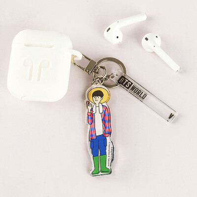 

CAR-TOBBY BTS World Acylic Keyring Strap Acrylic Keyring Keychain Cartoon Pendant