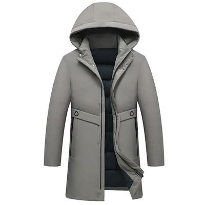 

Gobestart New Style For Men In Autumn And Winter Medium And Long Thicker Cap Cotton Coat