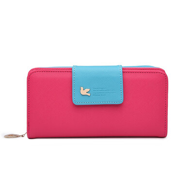 

LKX Fashion Ladies Purses Brand Wallet Women Long Zipper Coin Purse Women Wallets Pu Leather Card Holder Colorful Clutch Female