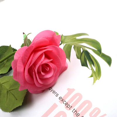

Vintage Silk Rose Flower European Artificial Flowers Fall Vivid Peony Fake Leaf Wedding Home Party Decoration Silk Flower