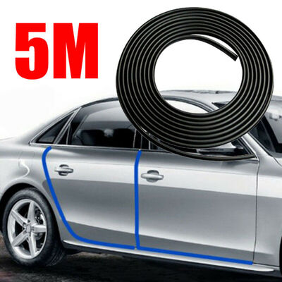 

Auto Bumper Door Edge Black Anti-Collision Strip Protector Seal Trim 5 Meters