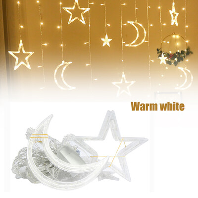 

Curtain Lamp Christmas Moon Star Curtain Lights Decorative Lights 220V Light Decoration