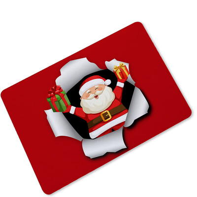 

Gobestart 3D Christmas Dining Room Rubber Carpet Soft Area Rug Bedroom Rectangle Floor Mat