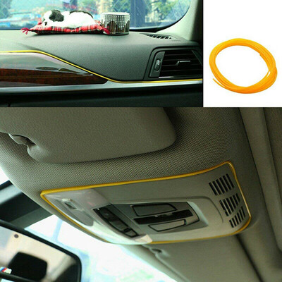 

Red 164ft Car Interior Door Gap Edge Line Insert Molding Trim Strip Deco Tool