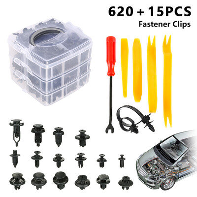 

635 Pcs Universal Car Push Retainer Clips Fastener Clip Automotive Fastener