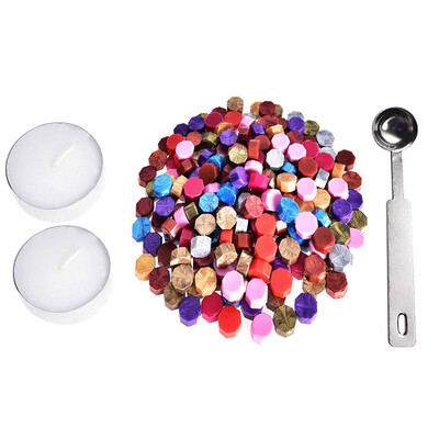 

Gobestart 230 Pieces Octagon Wax Seal Beads Stamp Sealing Wax Beads Melting Spoon Kit MR