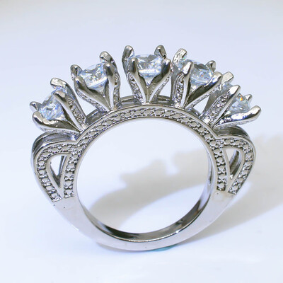 

New Fashion 1Ct Aaa Cubic Zirconia Wedding Ring For Woman Luxury Design Zircon Ring Dropshipping-In Engagement Rings