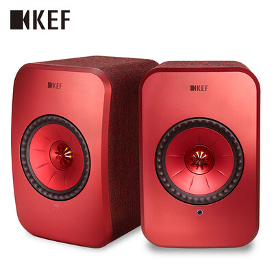 

KEF LSX High Fidelity Active Digital Audio Wireless Bluetooth Hi-Fi Stereo Music System Desktop Speaker Magic Red