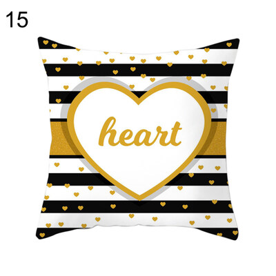 

Geometric Triangle Heart Pillow Case Cushion Cover Sofa Bed Car Cafe Decoration