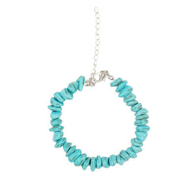 

New Fashion Boho Natural Chip Gravel Stone Beads Bracelets Magnetic Ball Green Boho Jewellery