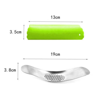 

Stainless Steel Garlic Press Rocker Home Kitchen Garlic Crusher Squeezer Slicer Soft Silicone Peeler for Kitchen Gardget