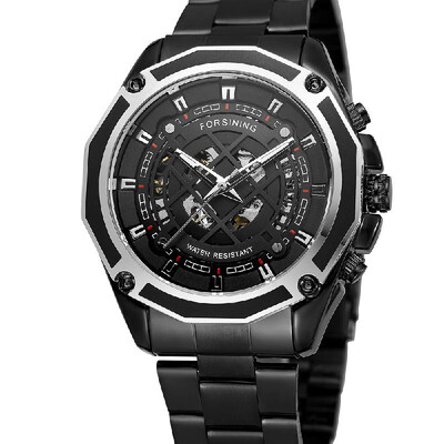 

Forsining A1030 Top Brand Automatic Mechanical Business Men Watch Skeleton Luxury Watch Luxury Fashion Military Stainless Steel Wa