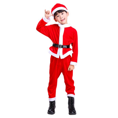 

3pcs Christmas Children Sets Christmas Costume Santa Claus Suit for Boys Male Costumes Childrens Clothing Set