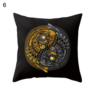 

Owl Elephant Geometric Throw Pillow Case Cushion Cover Sofa Bed Car Office Decor