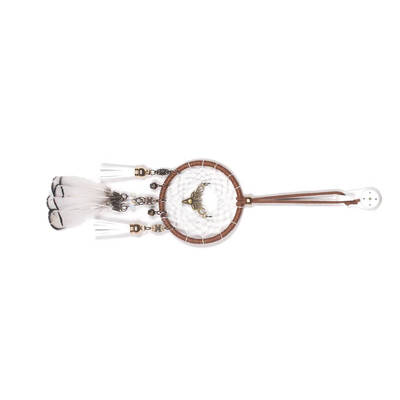 

Deer Head Feather Dream Catcher Car Home Ornament Wind Chimes Living Room Hotel Bar Dreamcatcher