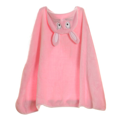

Kids Hooded Blanket Shawl Warm Flannel Catoon Stroller Car Sofa Bedding Blanket Robe Cape Cloak Boy Girl Purple